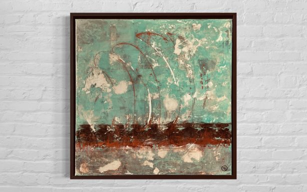 "Sailing abstrakt" 85x85cm inkl.Rahmen