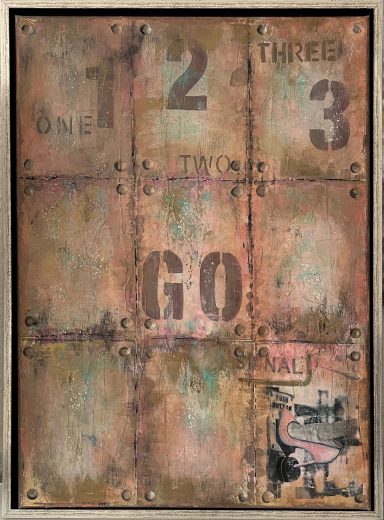 "one two three go" 50x70